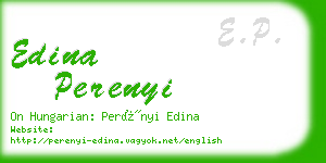 edina perenyi business card